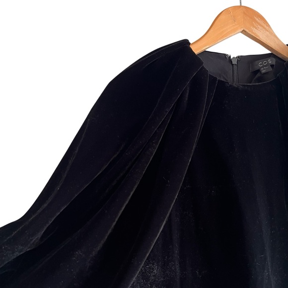 COS Velvet Puff-Sleeved Top dramatic pleated sleeve size 40 excellent condition - Picture 8 of 15